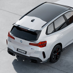 SOOQOO BMW X3 G45 carbon fibre spoiler - side profile view
