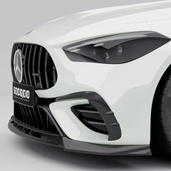SOOQOO Mercedes-Benz CLE 53  carbon fibre front bumper trim - front three-quarter view