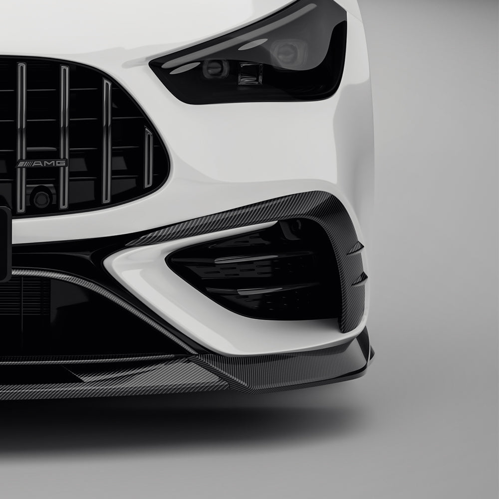 SOOQOO Mercedes-Benz CLE 53  carbon fibre front bumper trim - side profile view