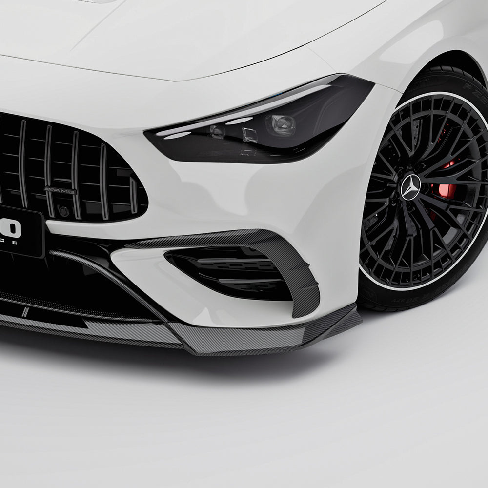 SOOQOO Mercedes-Benz CLE 53  carbon fibre front bumper trim - close-up of carbon fibre weave detail