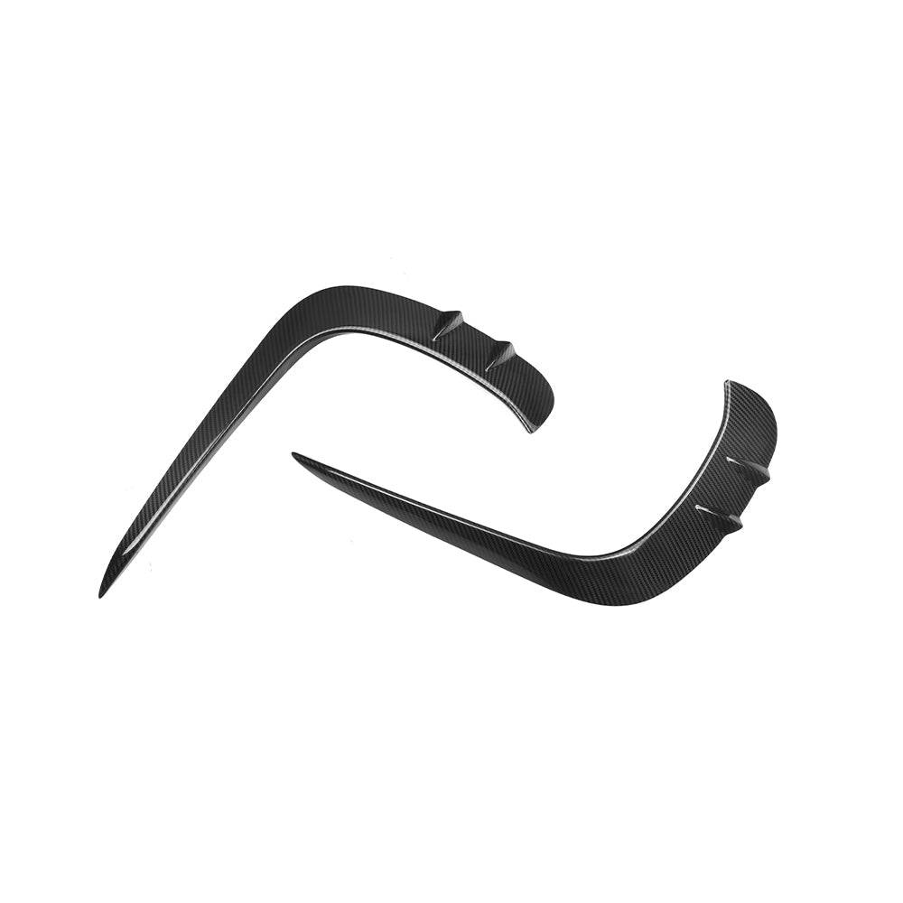 SOOQOO Mercedes-Benz CLE 53  carbon fibre front bumper trim - installation fitment view