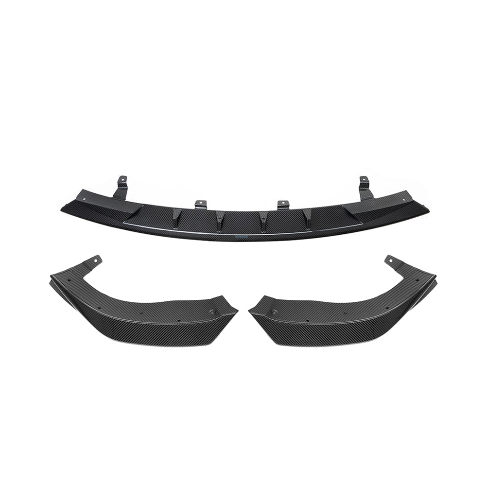 SOOQOO Mercedes-Benz CLE 53  carbon fibre front splitter - detail shot of mounting points