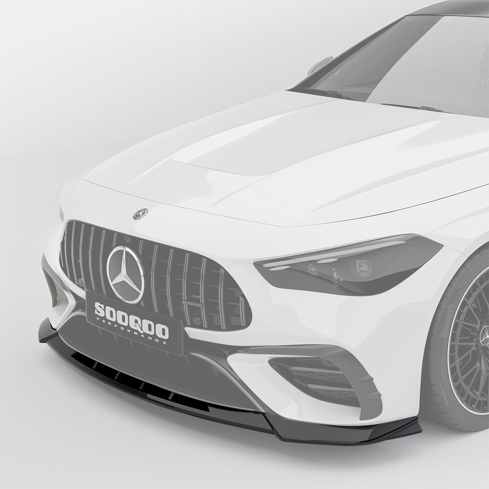 SOOQOO Mercedes-Benz CLE 53  carbon fibre front splitter - rear three-quarter view