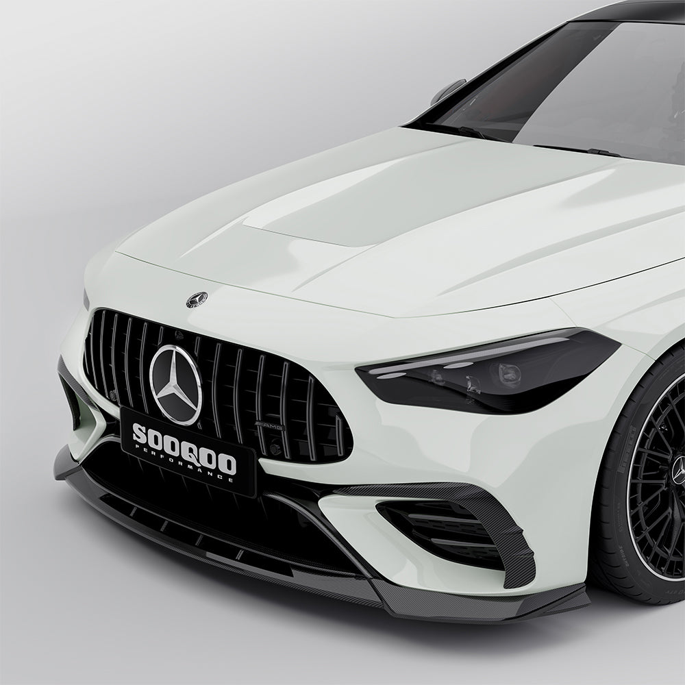 SOOQOO Mercedes-Benz CLE 53  carbon fibre front splitter - front three-quarter view