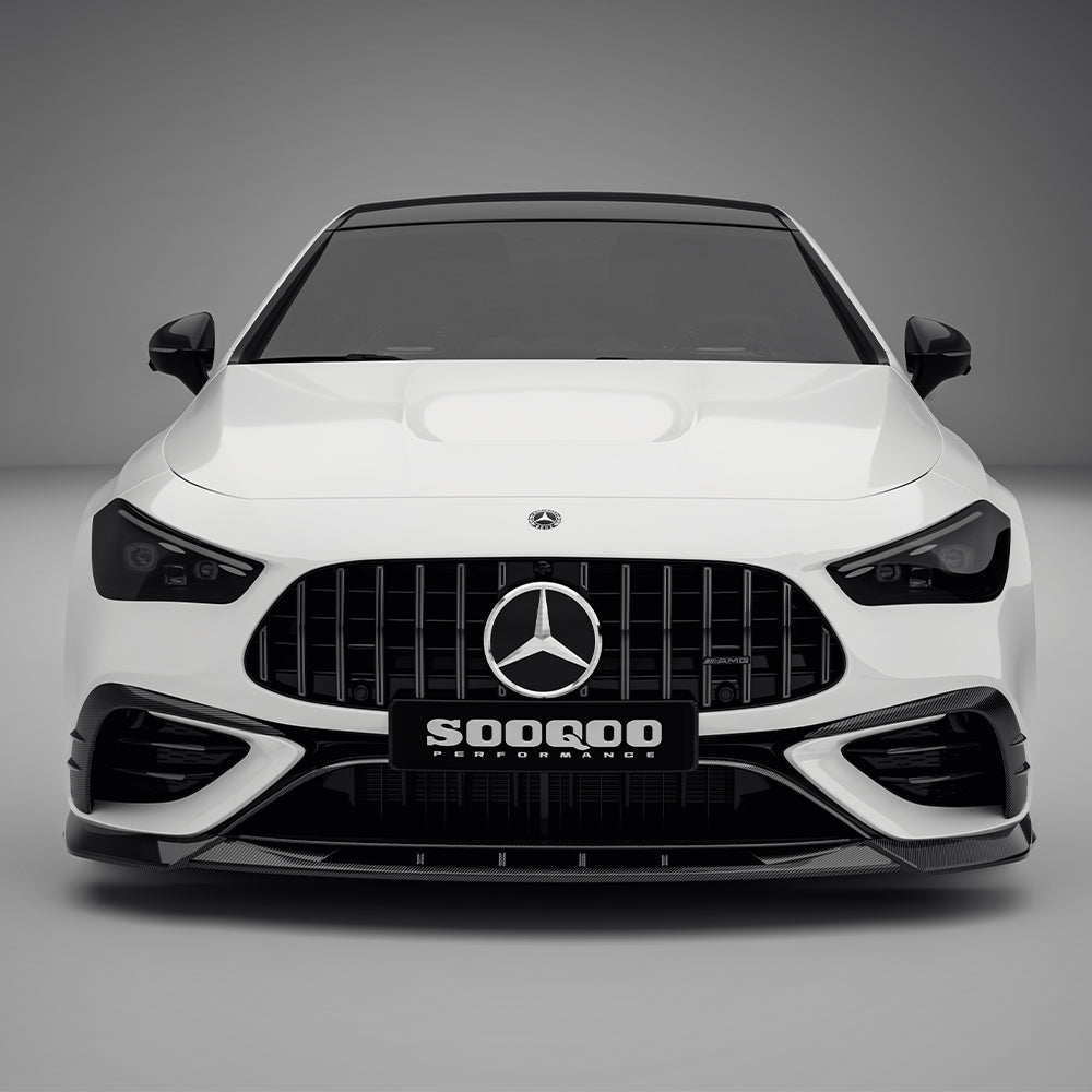 SOOQOO Mercedes-Benz CLE 53  carbon fibre front splitter - side profile view