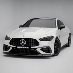 SOOQOO Mercedes-Benz CLE 53  carbon fibre front splitter - close-up of carbon fibre weave detail
