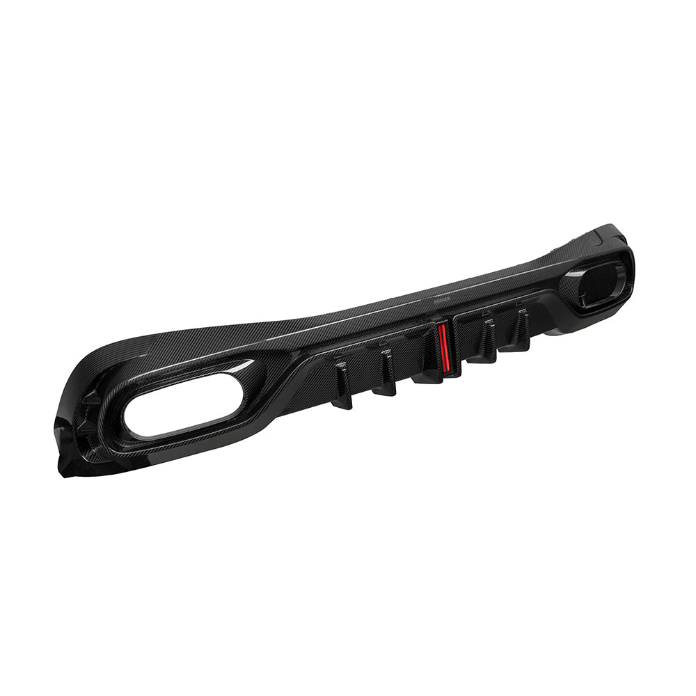 SOOQOO Mercedes-Benz CLE 53  carbon fibre rear diffuser - front three-quarter view