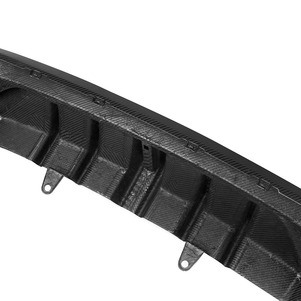 SOOQOO Mercedes-Benz CLE 53  carbon fibre rear diffuser - detail shot of mounting points
