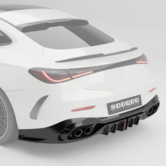 SOOQOO Mercedes-Benz CLE 53  carbon fibre rear diffuser - rear three-quarter view