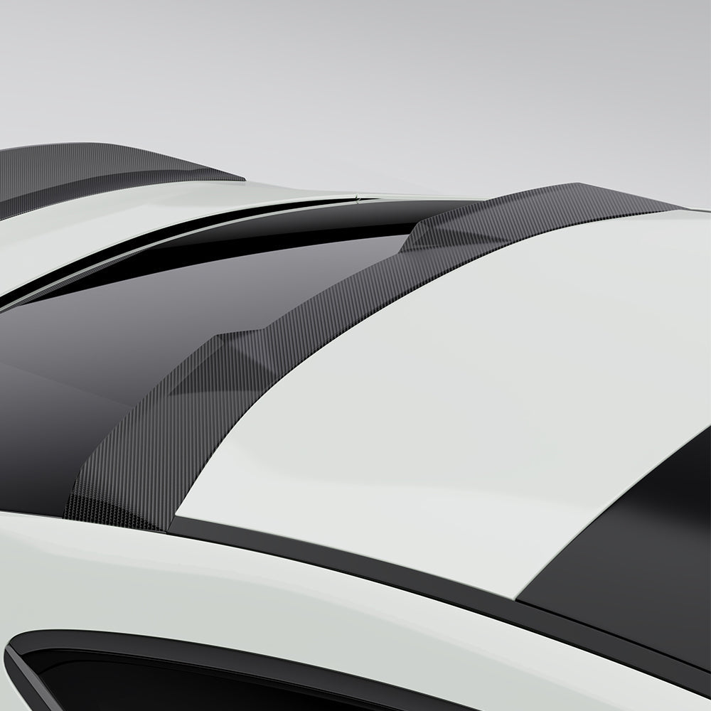 SOOQOO Mercedes-Benz   carbon fibre spoiler - front three-quarter view