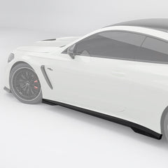 SOOQOO Mercedes-Benz CLE 53  carbon fibre side skirt - rear three-quarter view