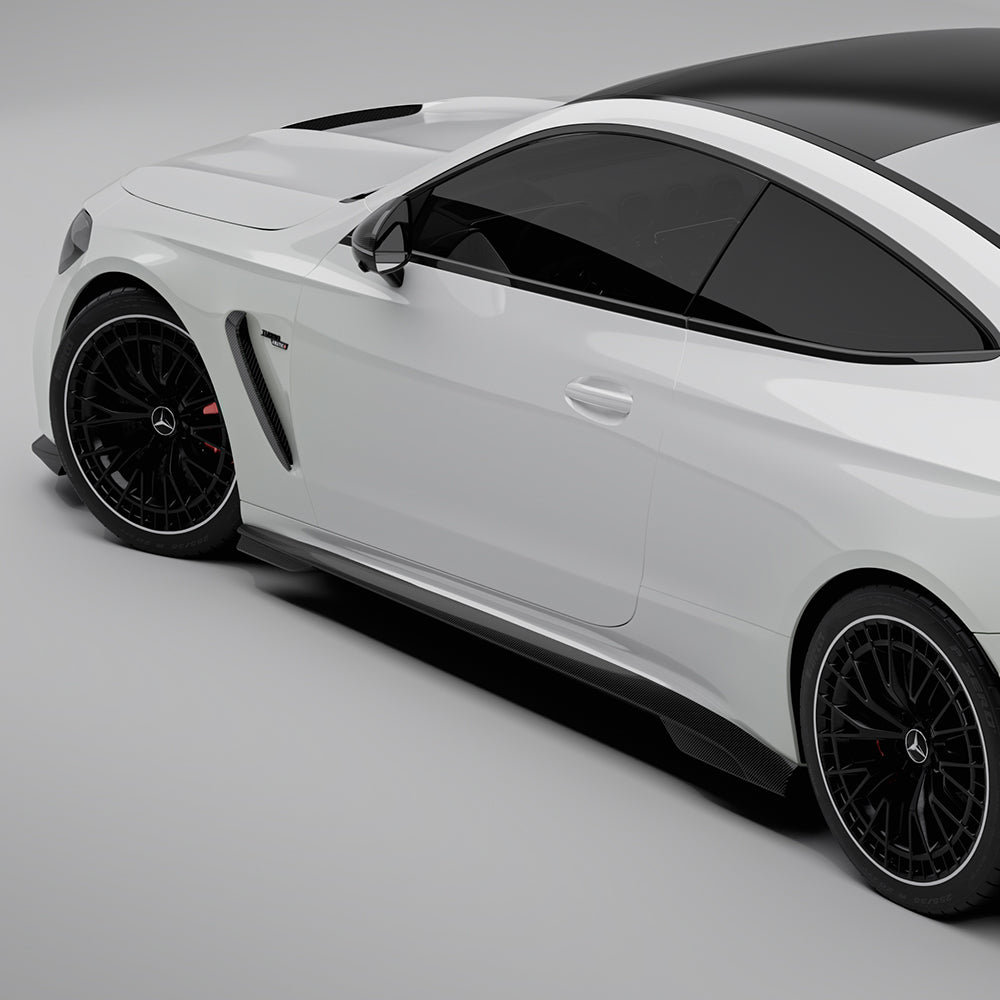 SOOQOO Mercedes-Benz CLE 53  carbon fibre side skirt - side profile view