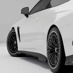 SOOQOO Mercedes-Benz CLE 53  carbon fibre side skirt - close-up of carbon fibre weave detail