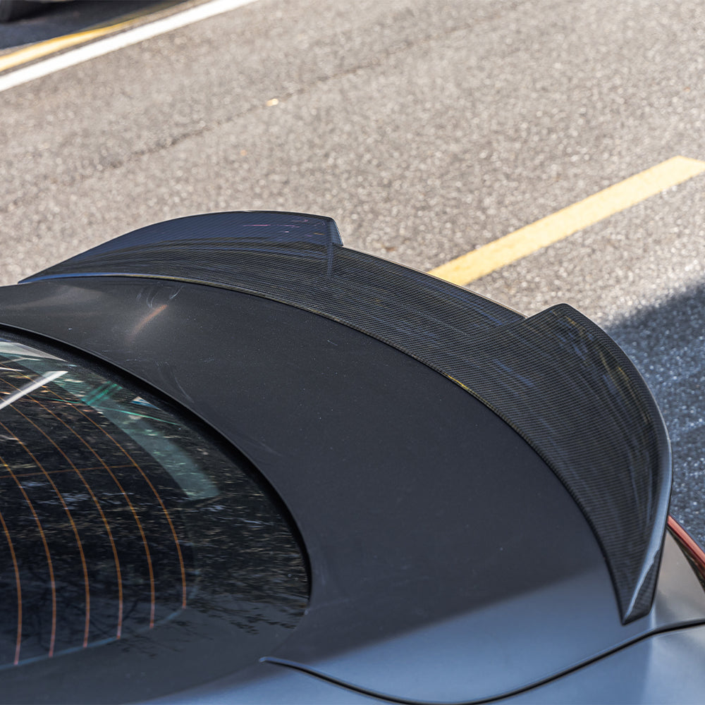 SOOQOO Mercedes-Benz   carbon fibre spoiler - front three-quarter view