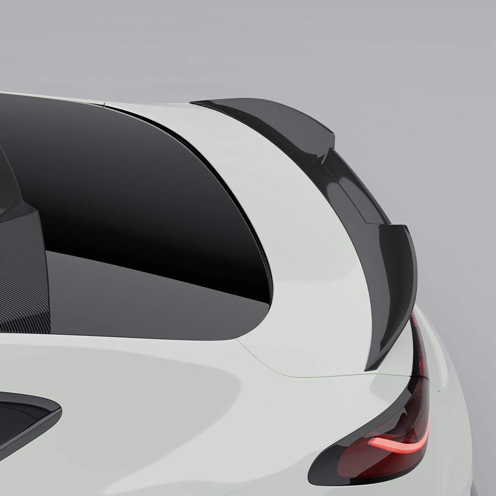 SOOQOO Mercedes-Benz   carbon fibre spoiler - front three-quarter view