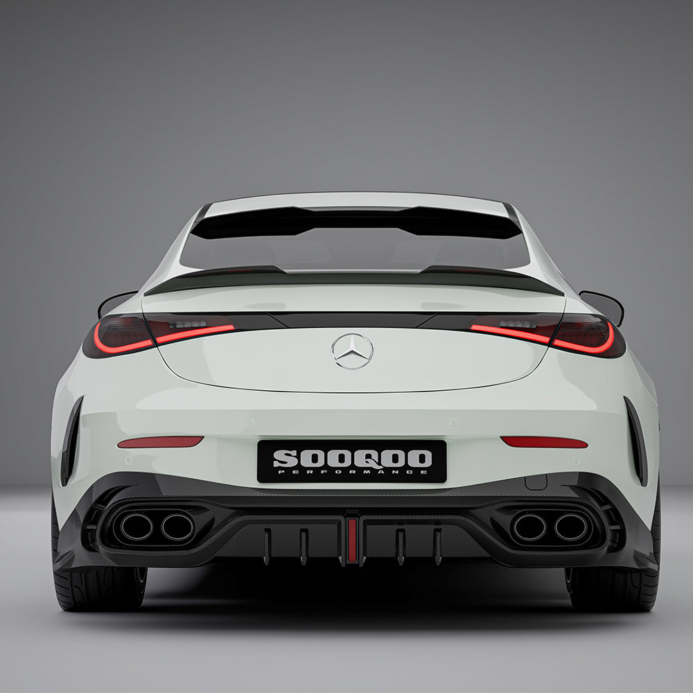SOOQOO Mercedes-Benz   carbon fibre spoiler - side profile view