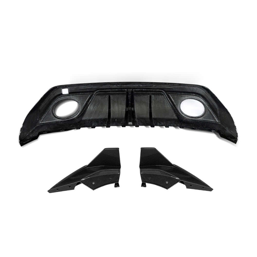 SOOQOO Audi RS3  carbon fibre rear diffuser - installation fitment view