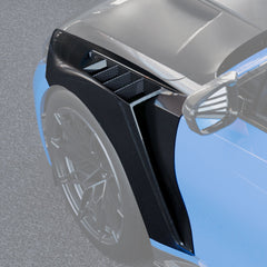 SOOQOO BMW M3 G80 carbon fibre side fender - rear three-quarter view