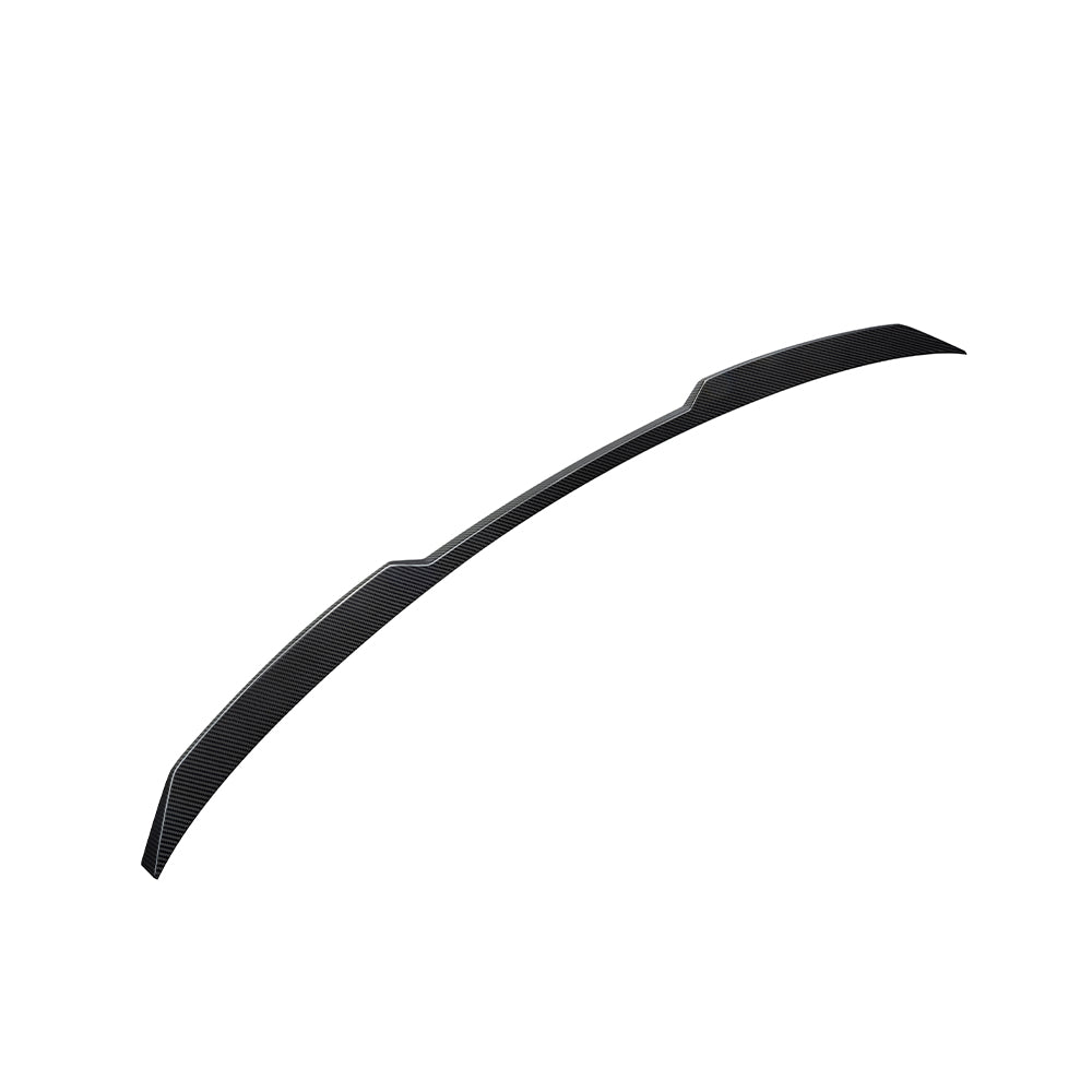 SOOQOO BMW M5 G99 carbon fibre spoiler - side profile view