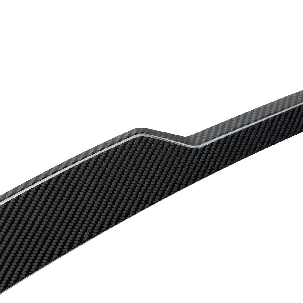 SOOQOO BMW M5 G99 carbon fibre spoiler - front three-quarter view