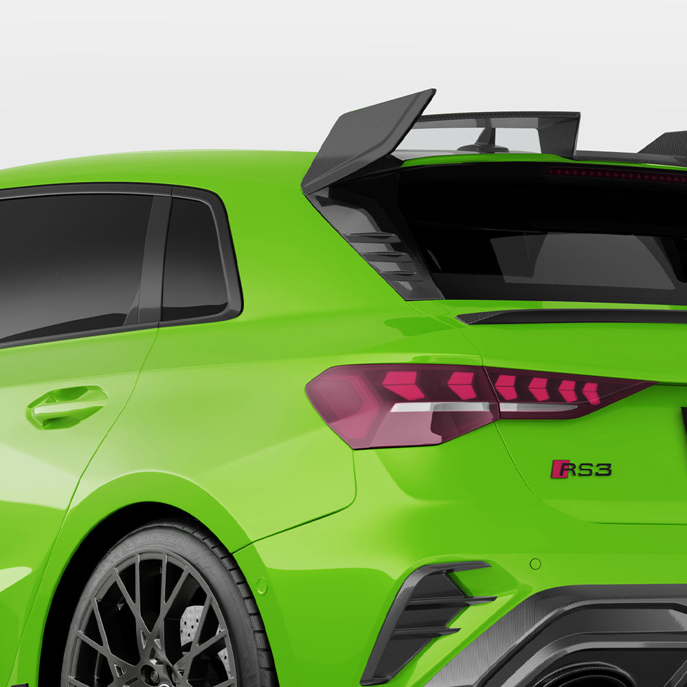 SOOQOO Audi RS3  carbon fibre carbon trim - side profile view