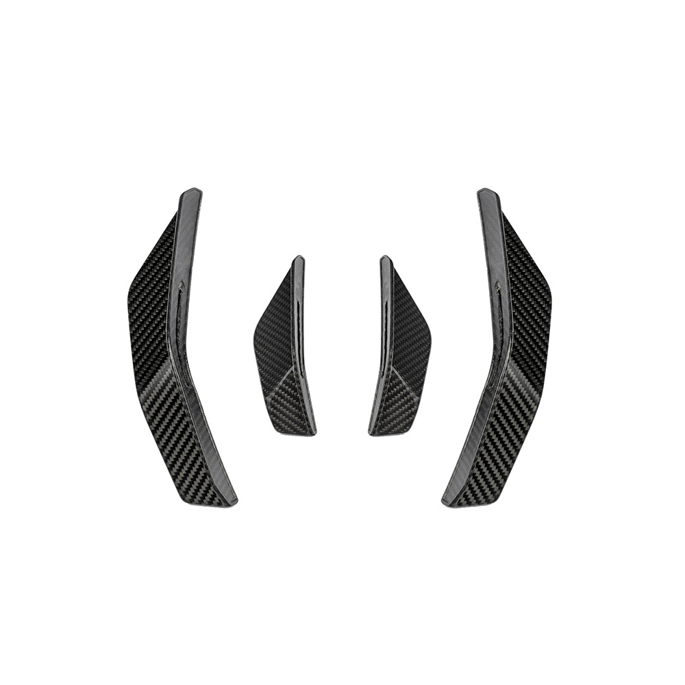 SOOQOO Audi RS3  carbon fibre canard - detail shot of mounting points