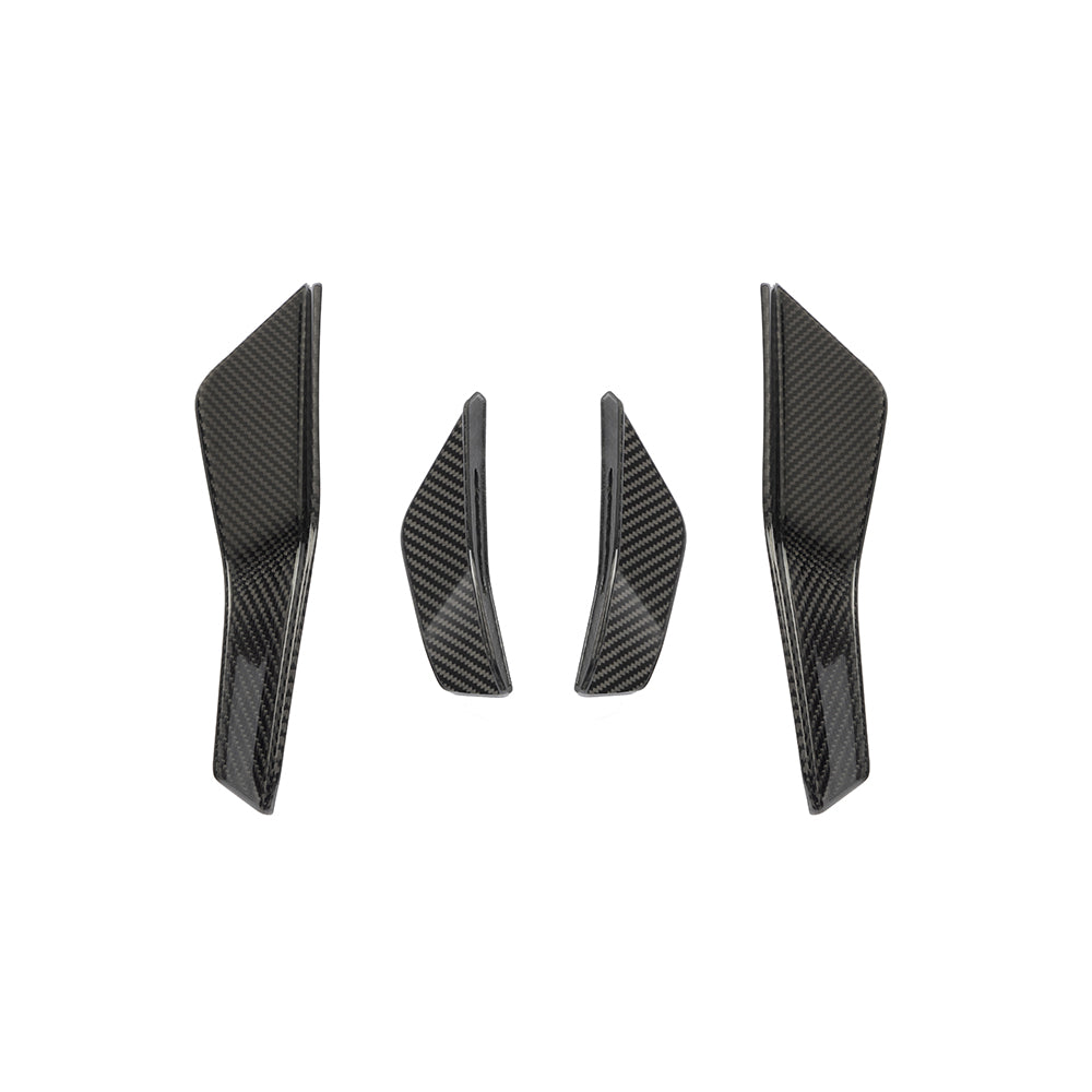 SOOQOO Audi RS3  carbon fibre canard - installation fitment view
