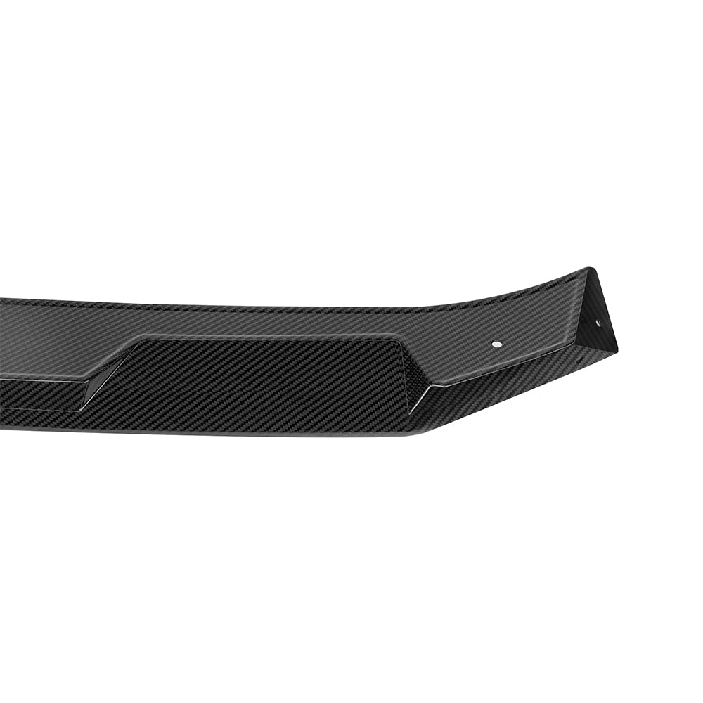 SOOQOO Audi RS3  carbon fibre front splitter - top-down view showing panel alignment