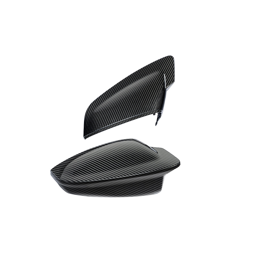 SOOQOO Audi RS3  carbon fibre mirror cap - front three-quarter view