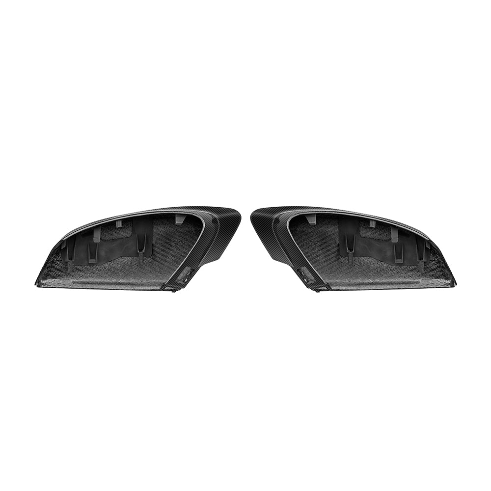 SOOQOO Audi RS3  carbon fibre mirror cap - detail shot of mounting points