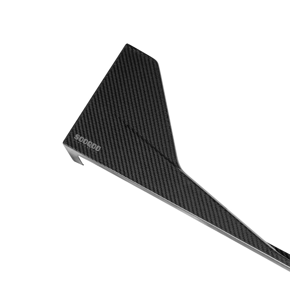 SOOQOO Audi RS3  carbon fibre side skirt - side profile view