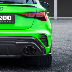 SOOQOO Audi RS3  carbon fibre carbon trim - rear three-quarter view