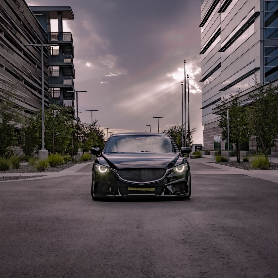 Robot Mazda 6 Front Bumper & Front Lip Splitter  2014-2017 FRP Carbon Fiber