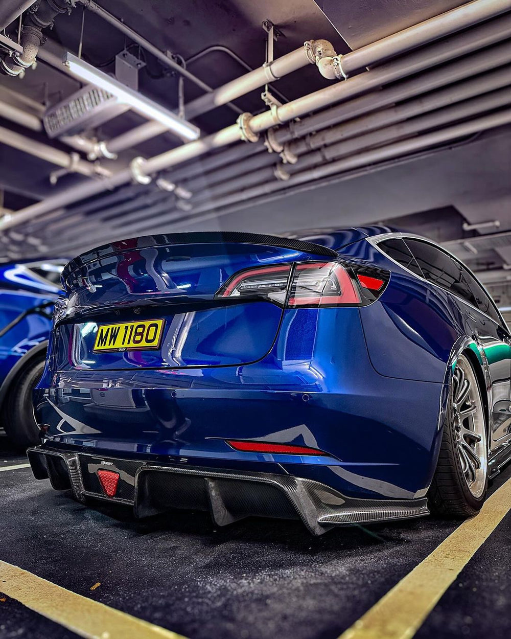 New Release!! CMST Tesla Model 3 Carbon Fiber Rear Diffuser Ver.3