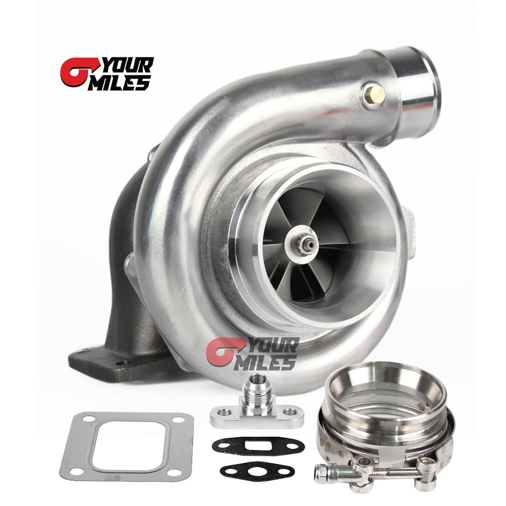 Yourmiles T72 Cast Compressor Wheel Turbocharger T4 0.68/0.81/0.96 Ptrim Turbine+Flange Clamp