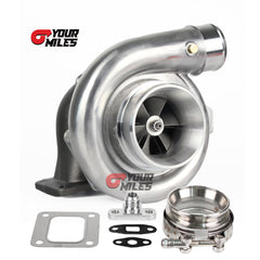Yourmiles T72 Cast Compressor Wheel Turbocharger T4 0.68/0.81/0.96 Ptrim Turbine+Flange Clamp