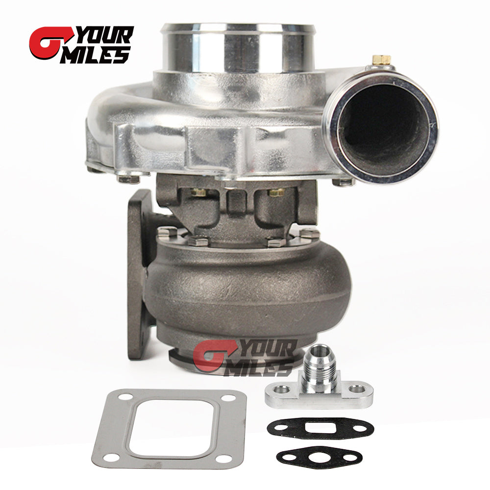 Yourmiles T72 Cast Compressor Wheel Turbocharger T4 0.68/0.81/0.96 Ptrim Turbine+Flange Clamp