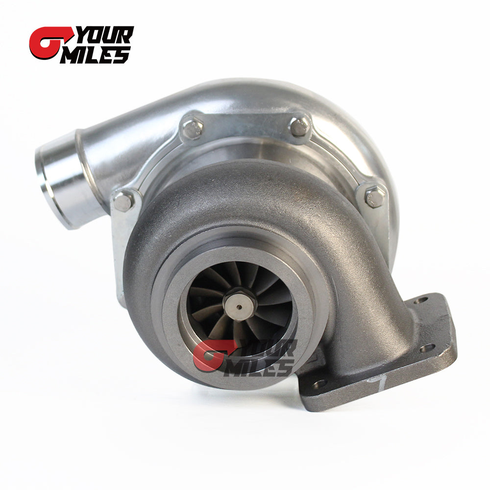 Yourmiles T76 BCW Dual Ball Bearing Turbocharger T4 0.68/0.81/0.96 Q-trim Turbine+Flange Clamp