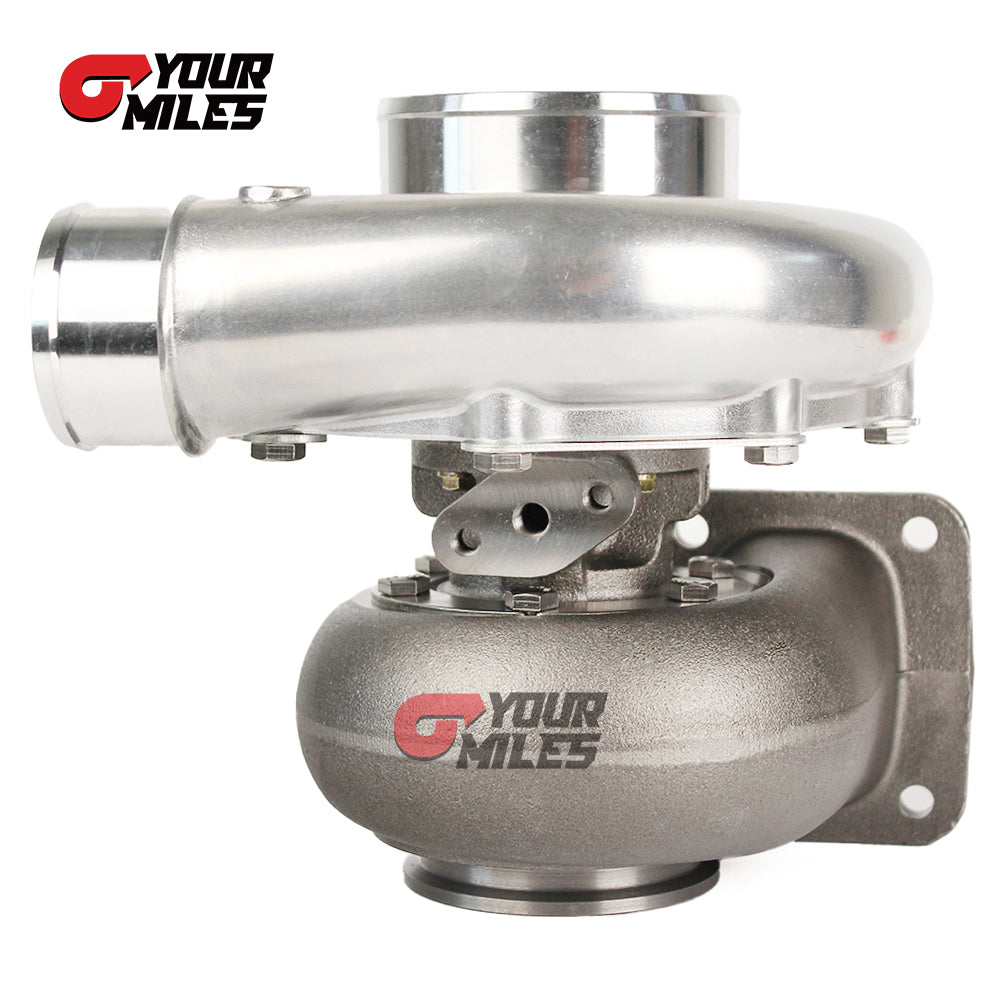 Yourmiles T76 Billet Compressor Wheel Turbocharger T4 0.68/0.81/0.96 Ptrim Turbine+Flange Clamp