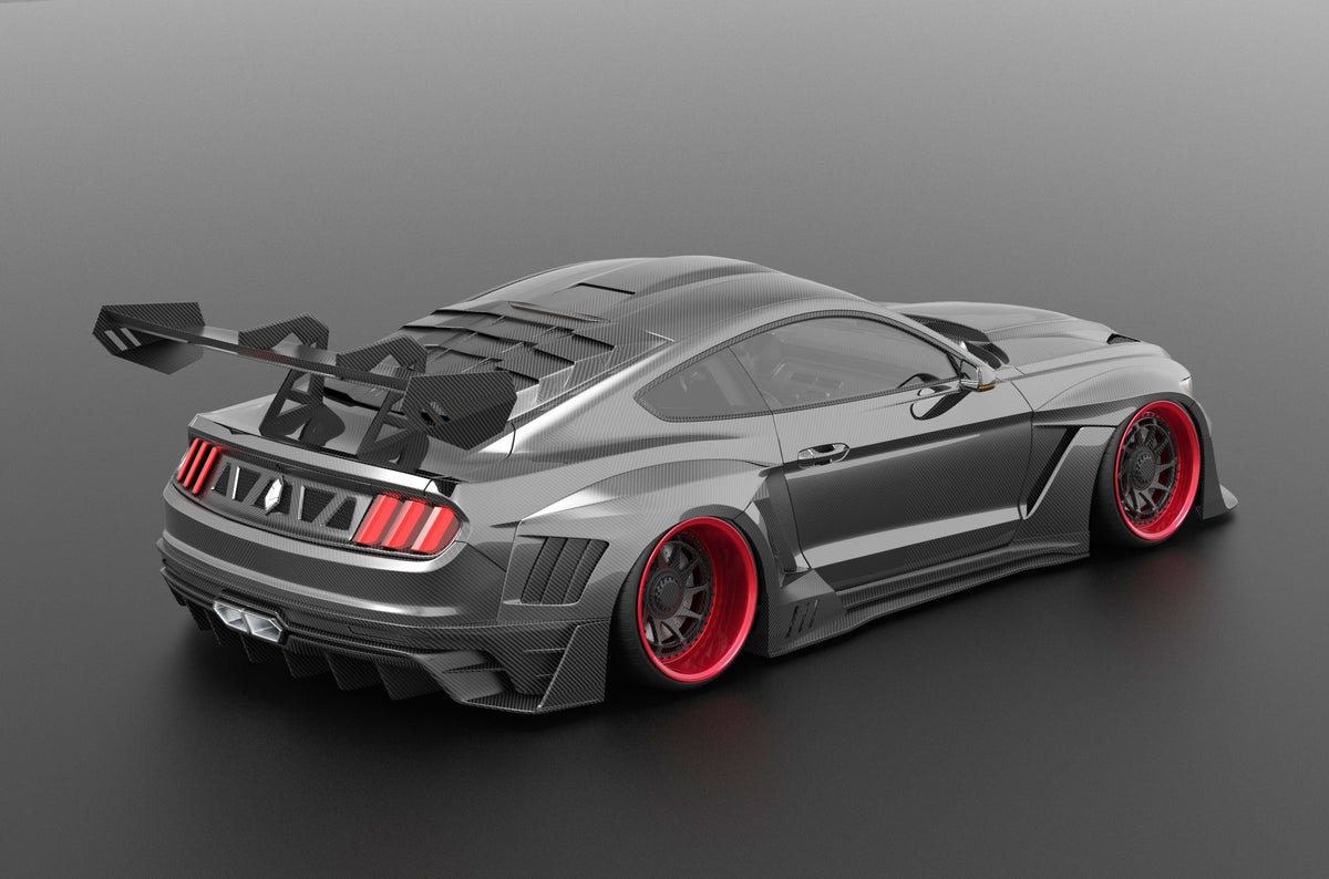 Robot "DAWN & DUSK" Swan Neck Thor GT Wing For Ford Mustang S550 S550.1 S550.2 GT EcoBoost V6