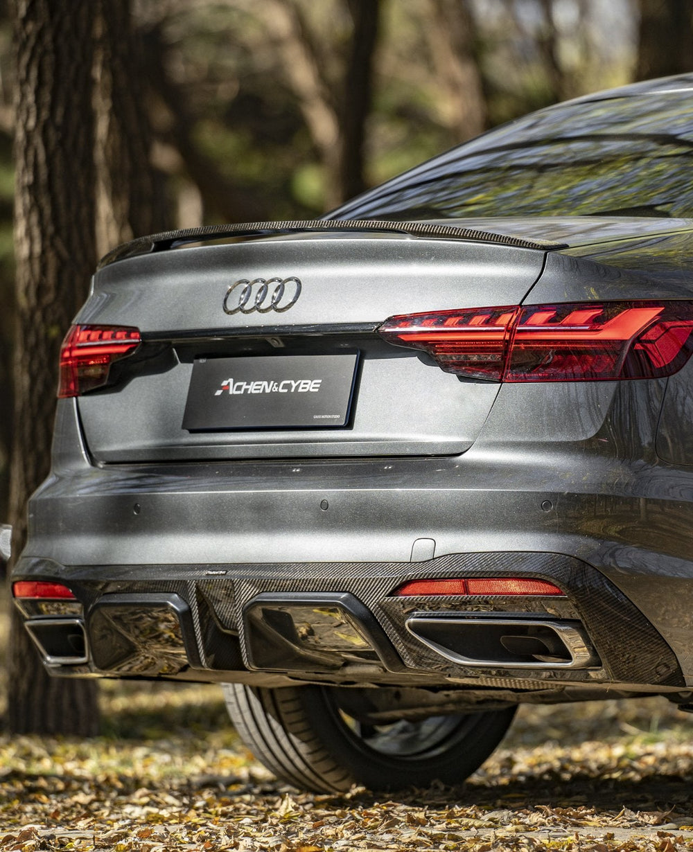 AchenCybe Rear Spoiler - Extended - Audi A4/S4 (B9.5) - Alternate View