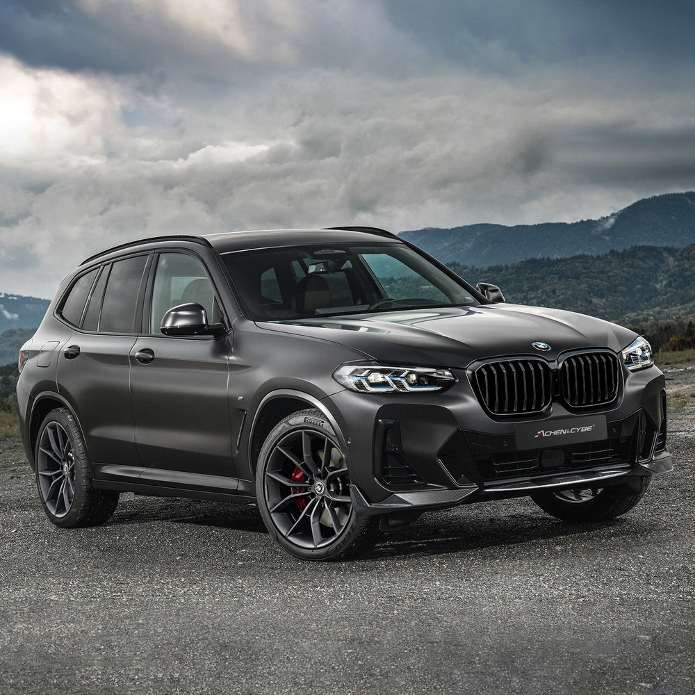 AchenCybe Front Lip Spoiler - 3 Piece - BMW X3/X4 (G01/G02 LCI) - Alternate View