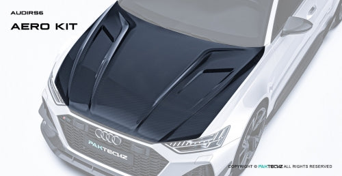 Paktechz Audi RS6 C8 Carbon Fiber Body Kit - Hood