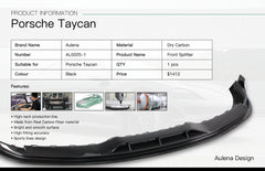 Porsche Taycan Aulena Front Splitter