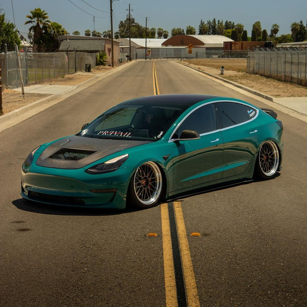 CMST Carbon Fiber Hood Clearview Glass Transparent for Tesla Model 3