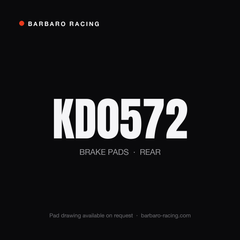 Barbaro Racing KD0572 rear brake pads