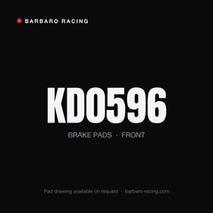 Barbaro Racing KD0596 front brake pads