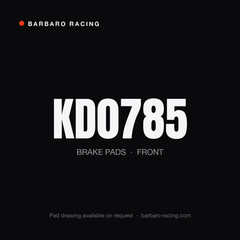 Barbaro Racing KD0785 front brake pads