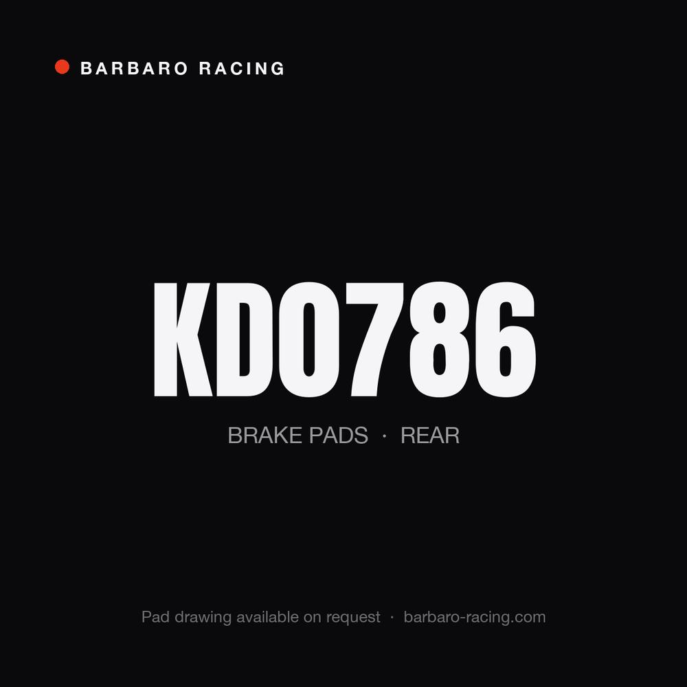 Barbaro Racing KD0786 rear brake pads
