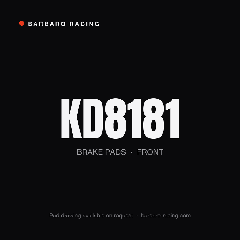 Barbaro Racing KD8181 front brake pads